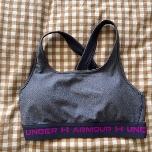 Under Armour Women's Crossback Mid Heather Bra